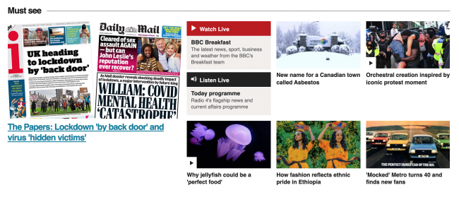 BBC News website - Metro 40 feature