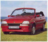 rover metro cabriolet front with roof down