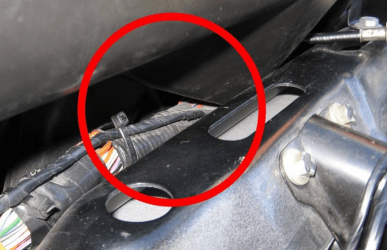 electric mirror wiring harness under dash
