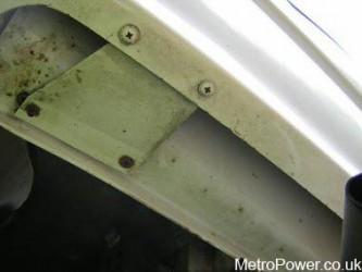 metro rear bumper mounting screws