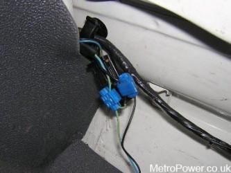 temporary wiring for connection to existing fog lamp