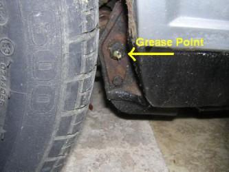 metro rear grease nipple location