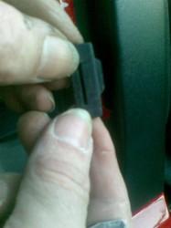 rubber bungs inserted into B-post holes
