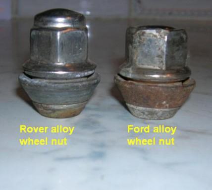 rover and ford alloy wheel nuts suitable for use on rover metro and rover 100