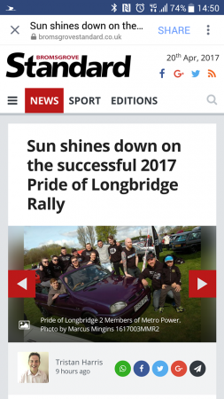 metropower pride of longbridge 2017 bromsgrove standard